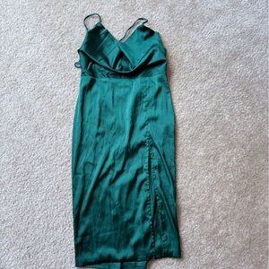 Fashion Nova Hunter Satin Dress